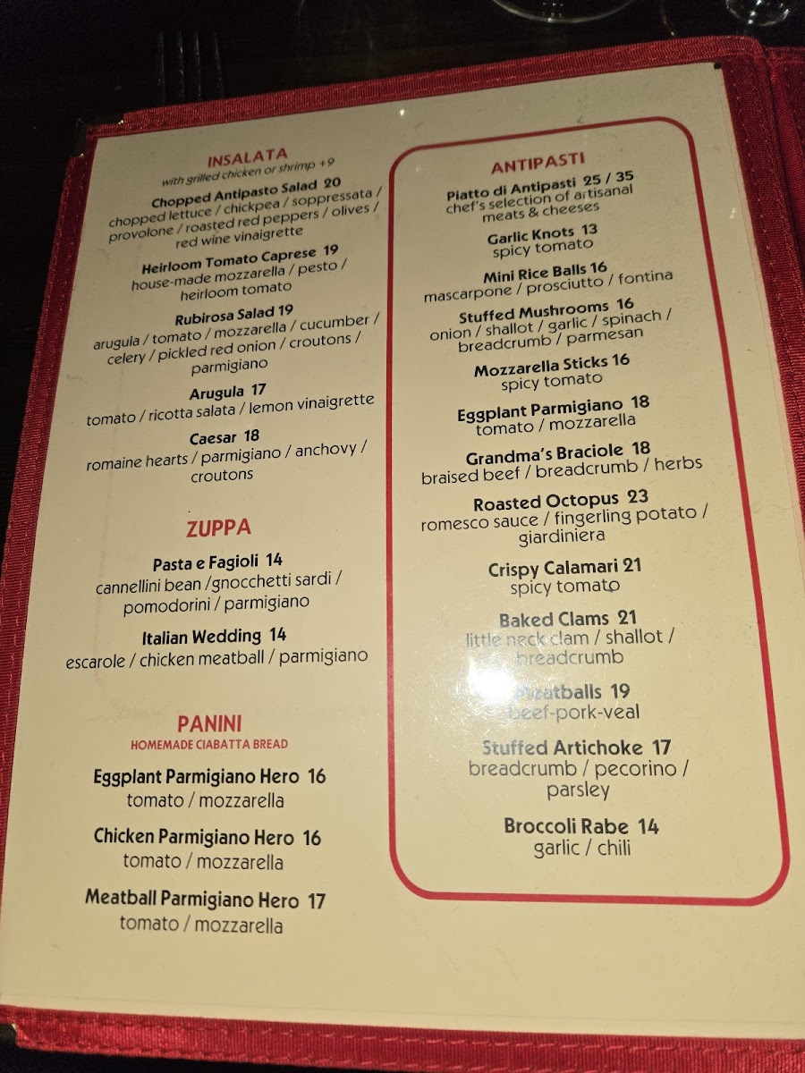 Rubirosa Menu - Image 1