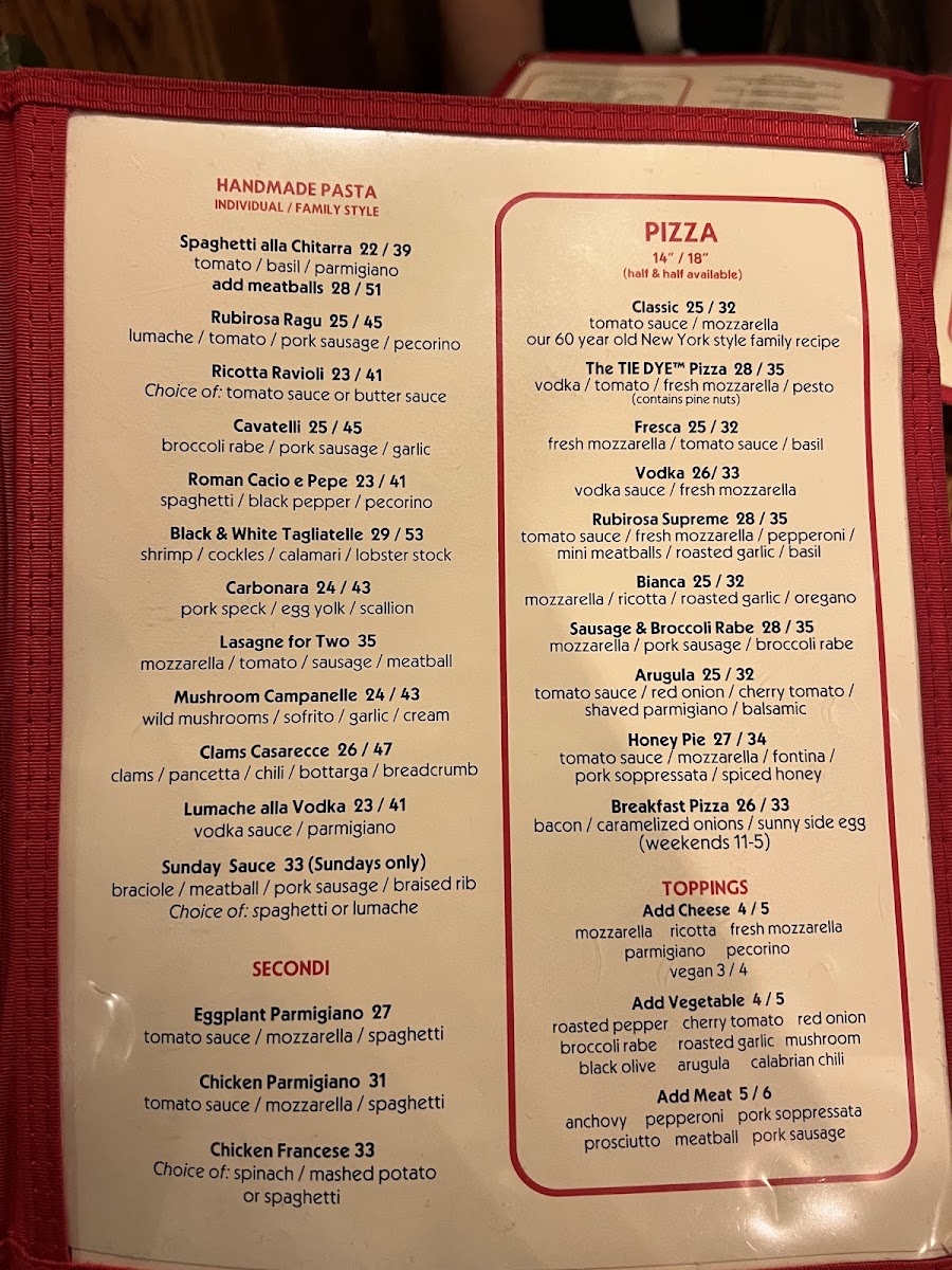 Rubirosa Menu - Image 3